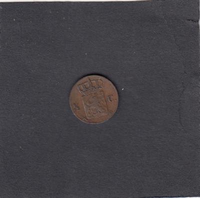 Beschrijving: 1/2 Cent WILLEM III   